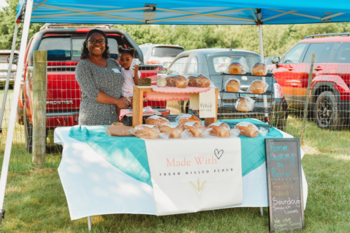 Sourdough microbakery at the farmer's market