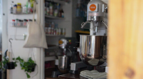 stand mixers in a small kitchen